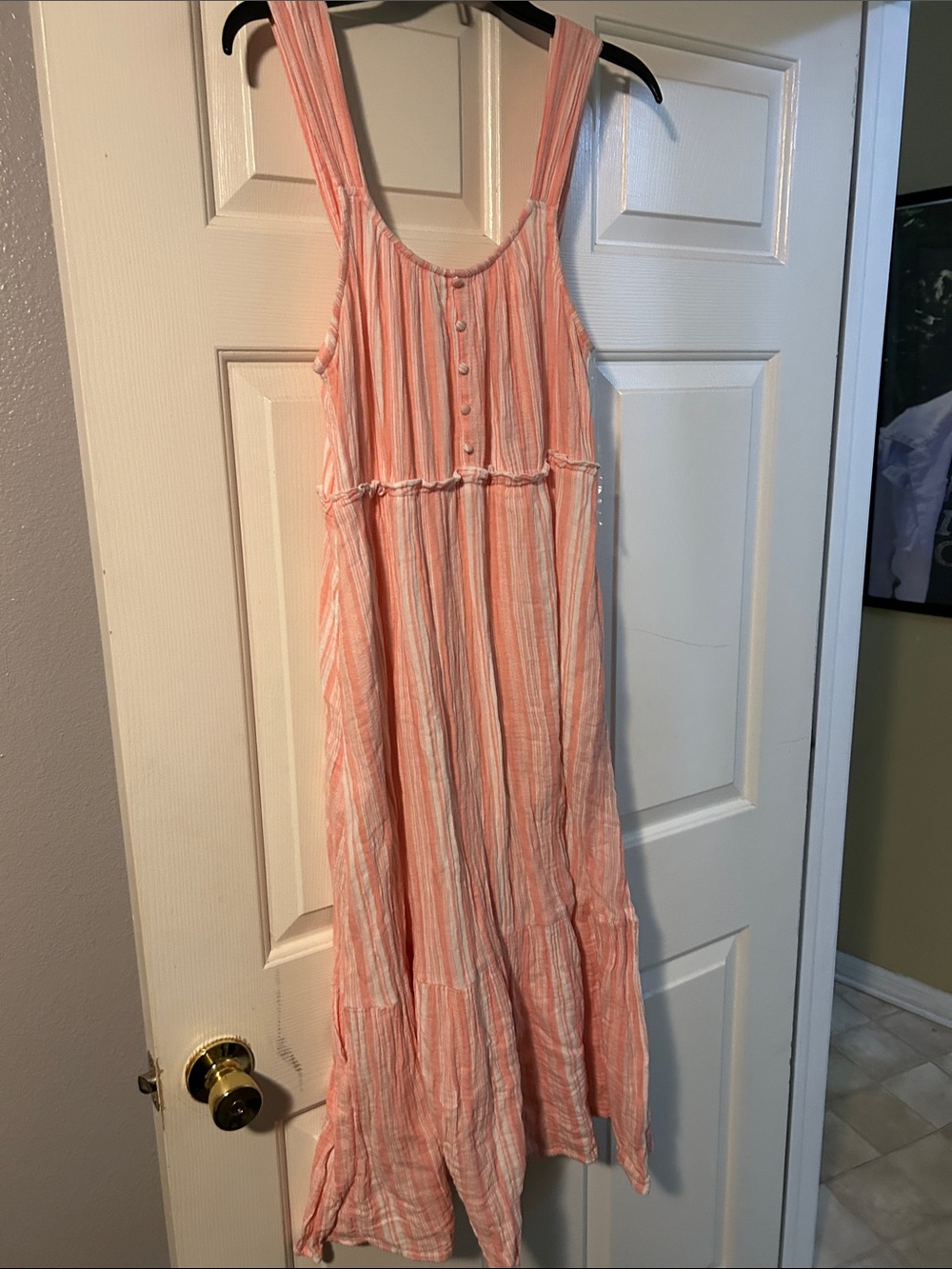 Peach Striped Lightweight Sundress